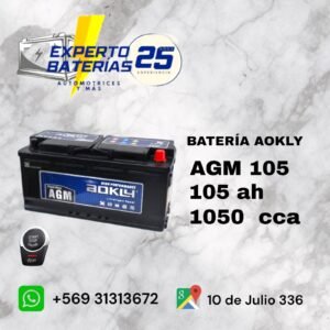 Batería Aokly AGM 105 ah 1050 cca