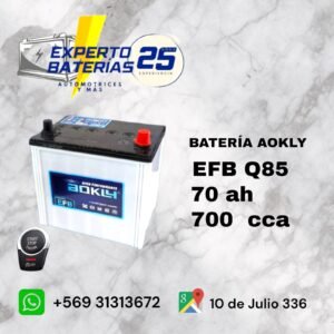 Batería Aokly EFB Q85 70 ah 700 cca