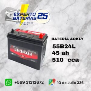 Batería Aokly 55b24l 45 ah 510 cca