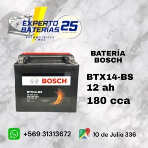 Batería Bosch Btx 14 - BS 12ah 180 cca